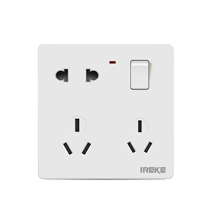 一開八孔空調(diào)插座面板 86型家用墻壁暗裝電源開關(guān)插座的實(shí)用之選